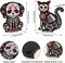 Wooden Day of The Dead Dog Cat Figurine, 2 Piece Dia De Los Muertos Ofrenda Altar Sugar Skulls Altar Table Decorations